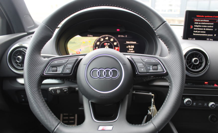 AUDI S3 LIMOUSINE 2.0L TFSI 300 QUATTRO STRONIC SLINE PANO SIEGES S CAMERA EXT 07/2022