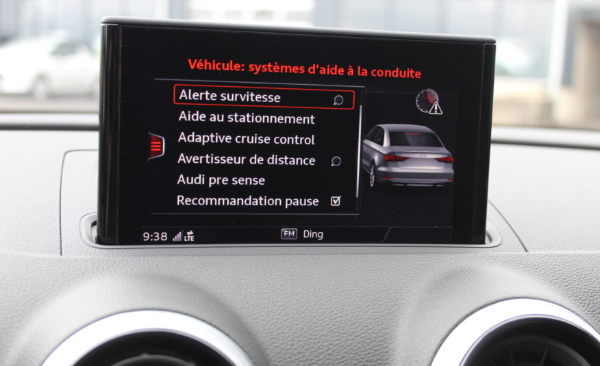 AUDI S3 LIMOUSINE 2.0L TFSI 300 QUATTRO STRONIC SLINE PANO SIEGES S CAMERA EXT 07/2022
