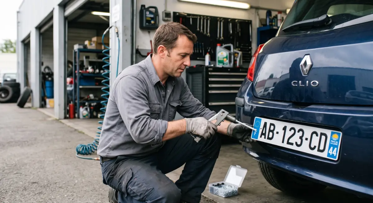 Fixer ses plaques d'immatriculation